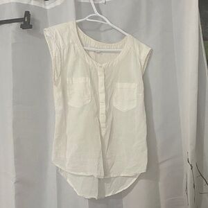 Sleeveless 100% cotton shirt